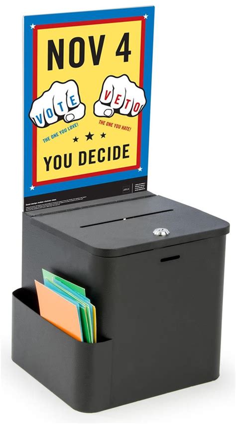 office depot metal ballot box|locking ballot box.